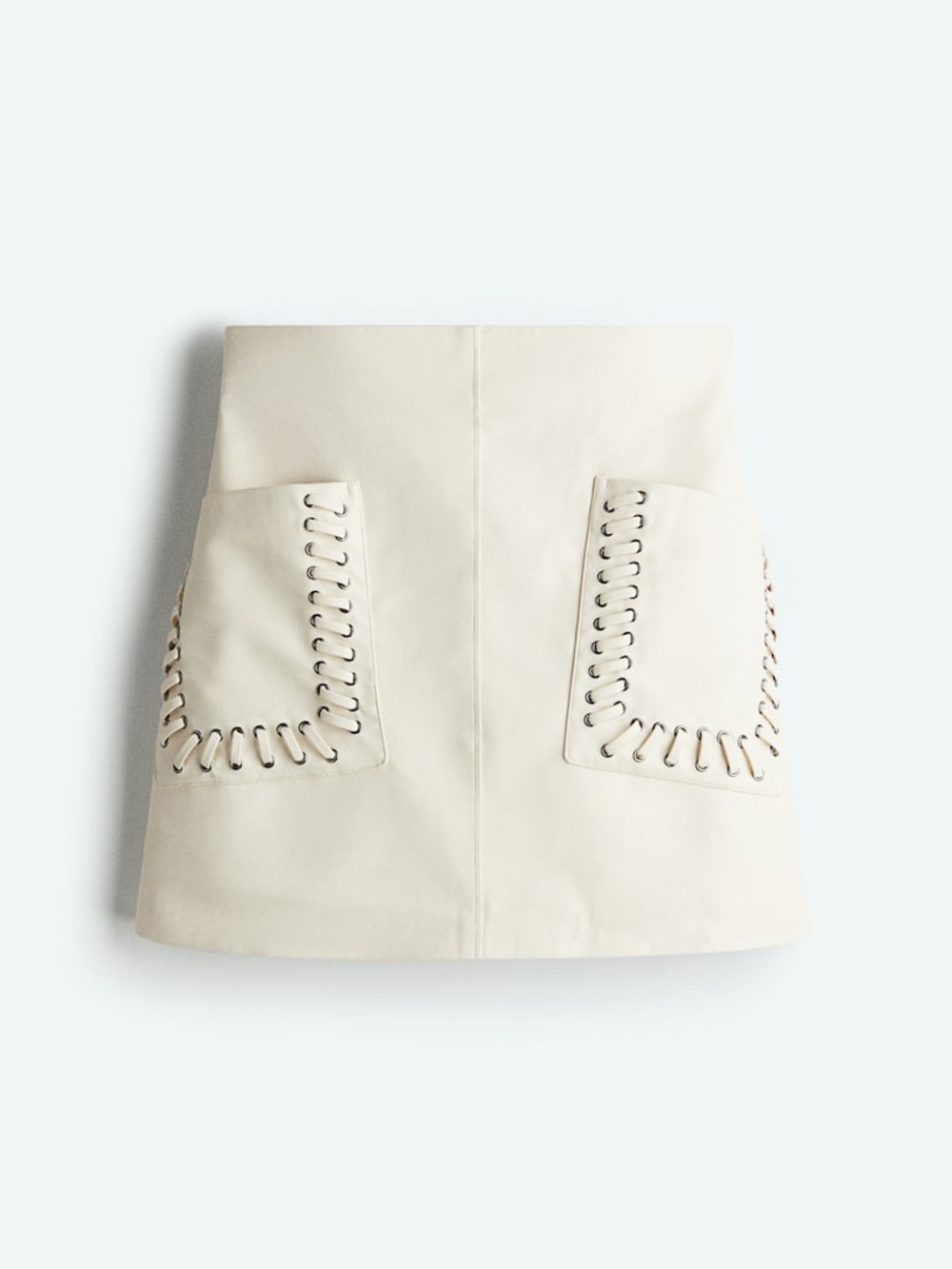 H&M Edition Coated Braided Mini Skirt
